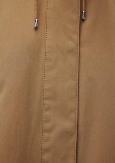  Mavi Kapüşonlu Kahverengi Trençkot 1110573-70269