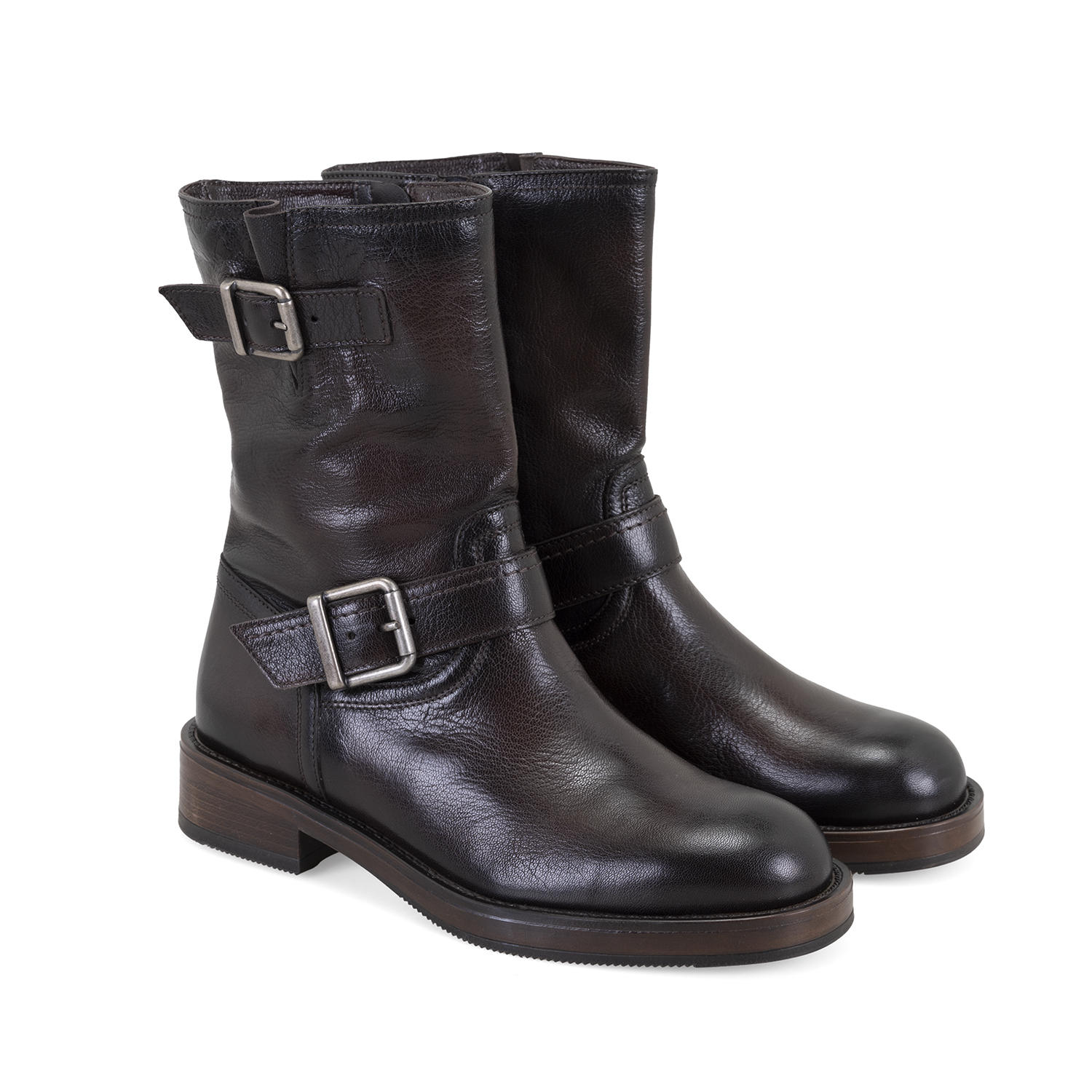  Kadın Kahve Kemer Aksesuarlı Kadın Bot