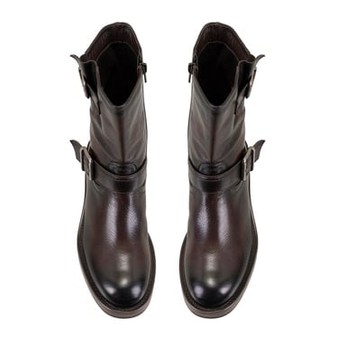  Kadın Kahve Kemer Aksesuarlı Kadın Bot