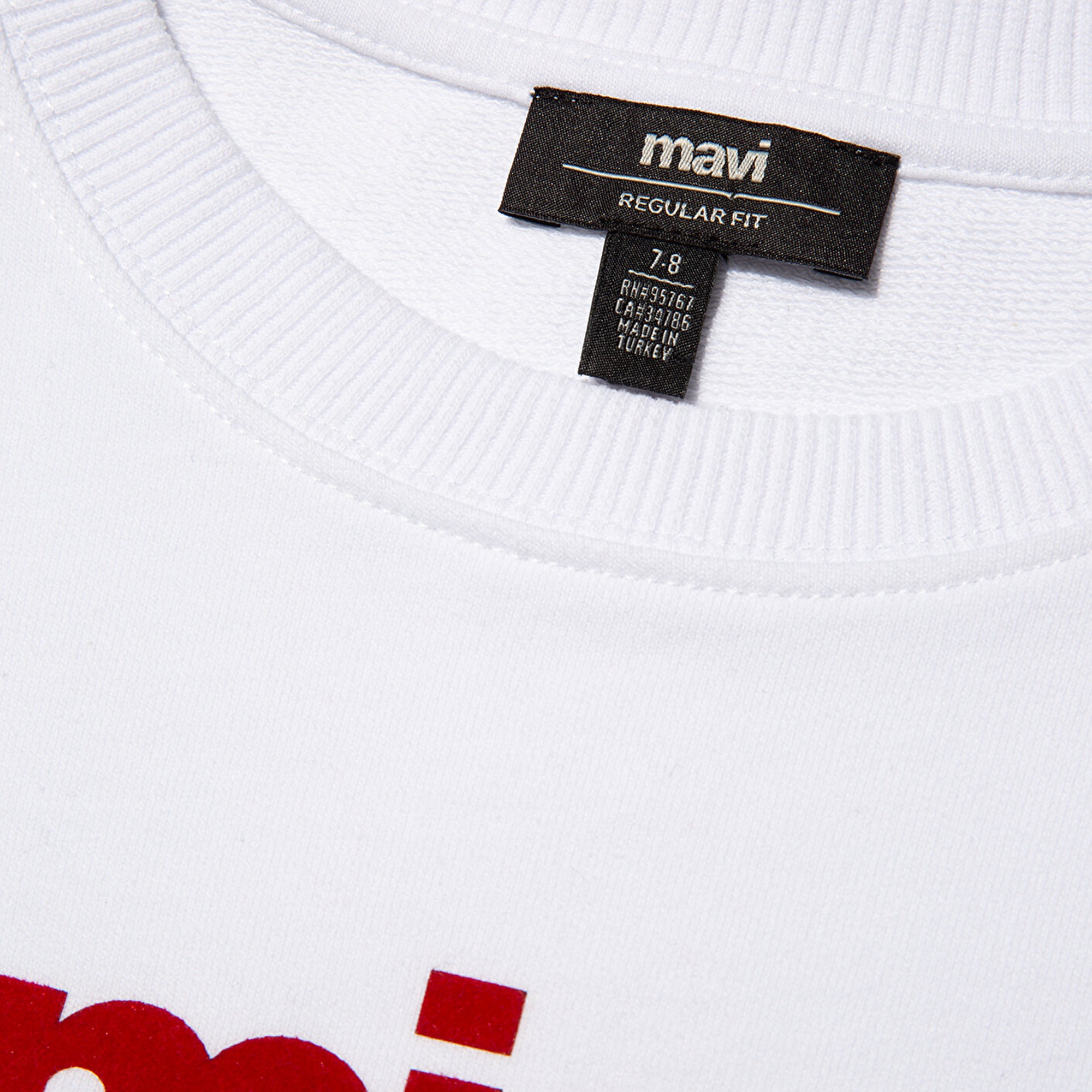 Mavi Kırmızı Miav Baskılı Beyaz Çocuk Sweatshirt 6610031-602