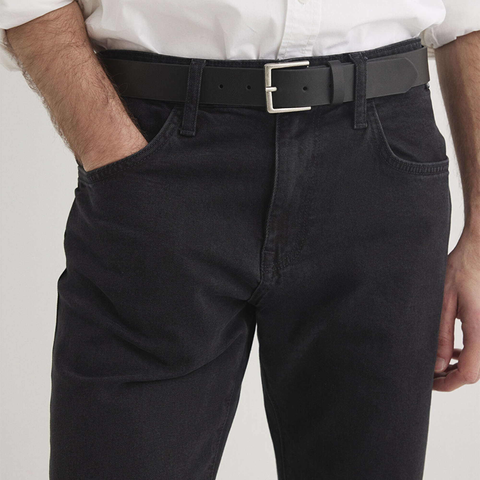 Mavi Siyah Suni Deri Kemer 0911876-900