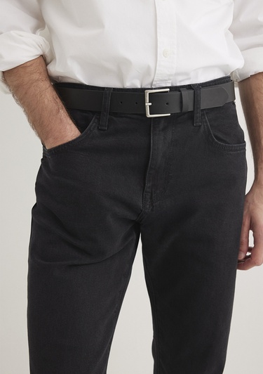  Mavi Siyah Suni Deri Kemer 0911876-900