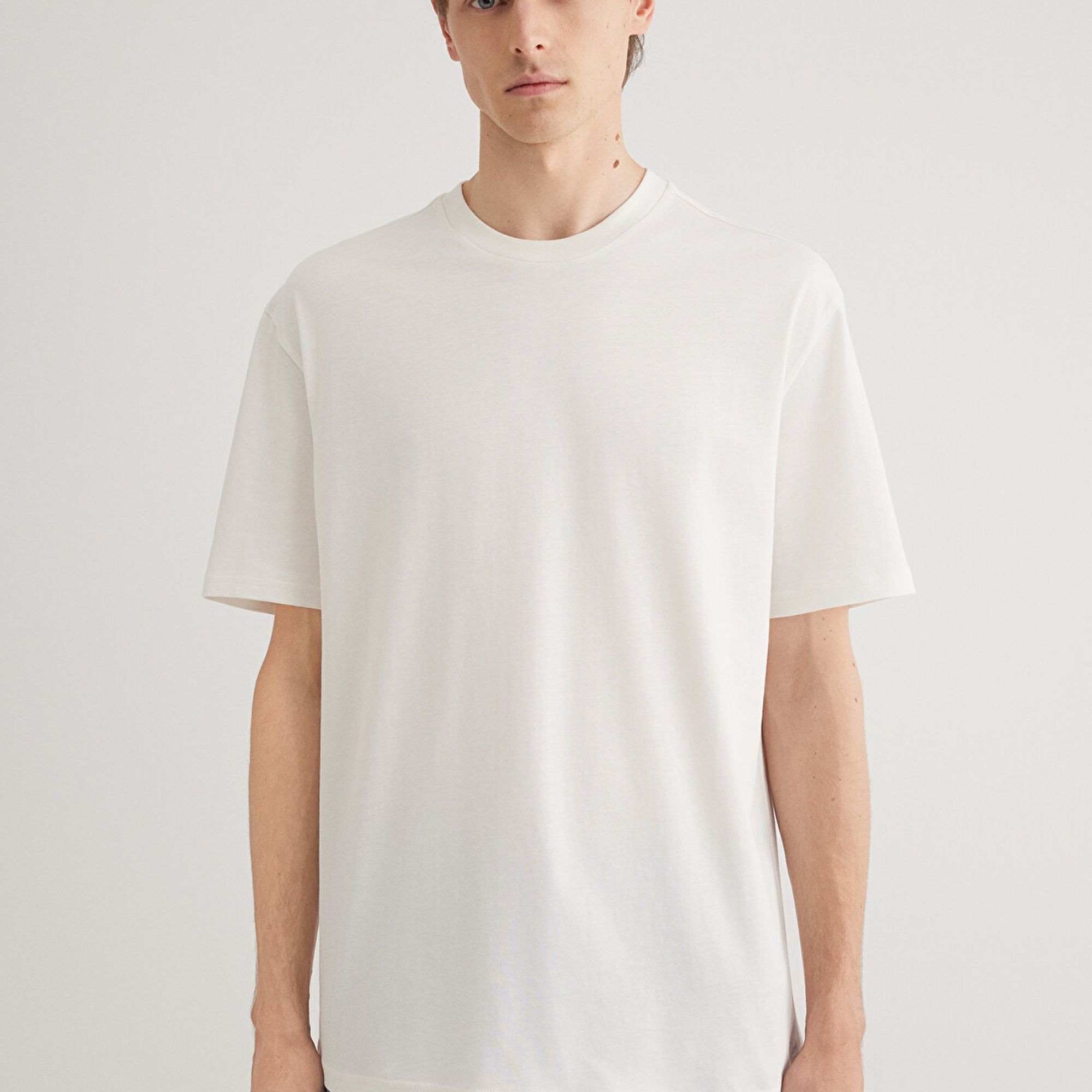 Mavi 3lü Erkek Basic Tişört Loose Fit / Bol Rahat Kesim 0612315-70057