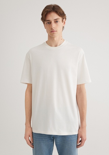  Mavi 3lü Erkek Basic Tişört Loose Fit / Bol Rahat Kesim 0612315-70057