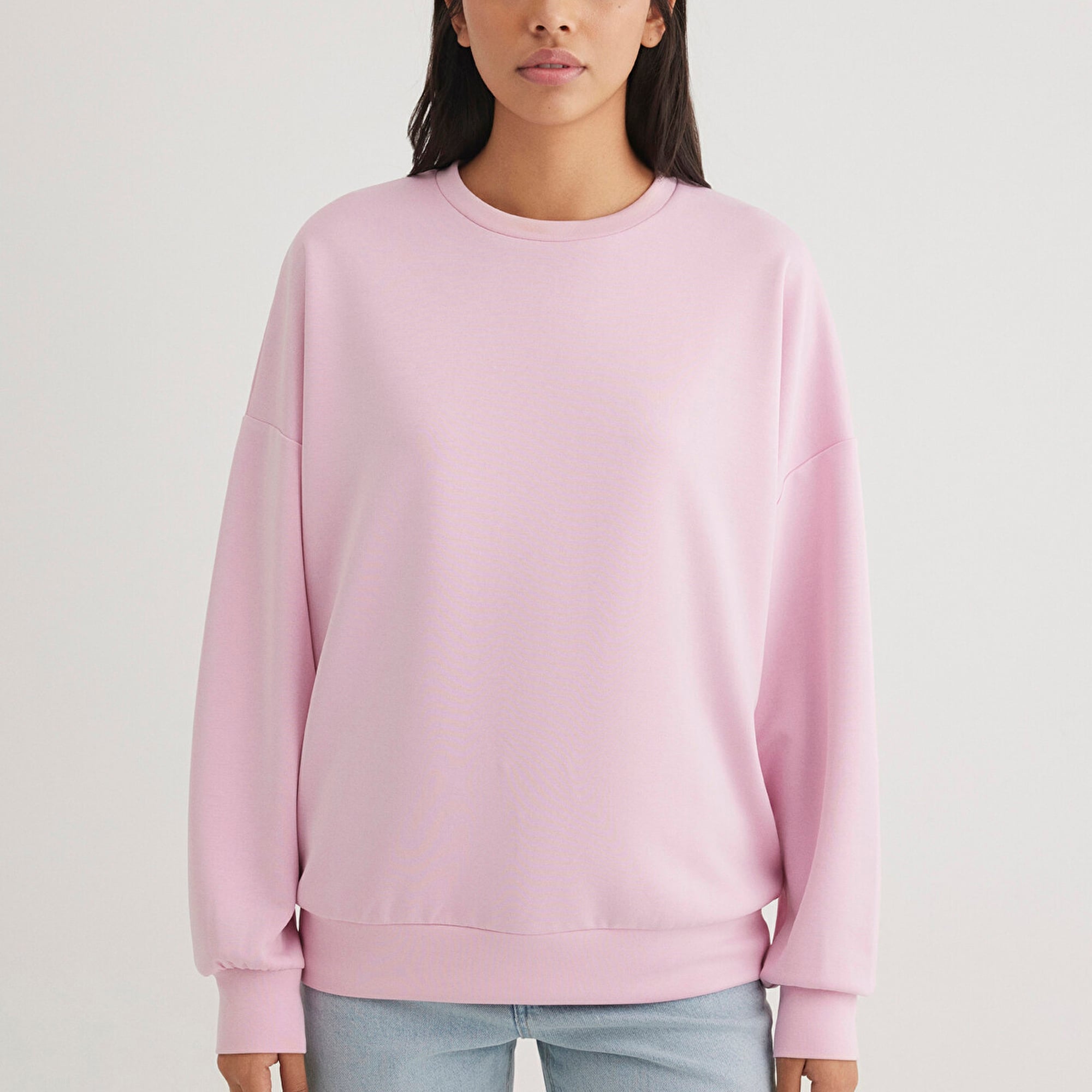Mavi Bisiklet Yaka Pembe Sweatshirt 168837-71117