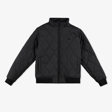  Lacoste Erkek Relaxed Fit Dik Yaka Kapitone Siyah Mont