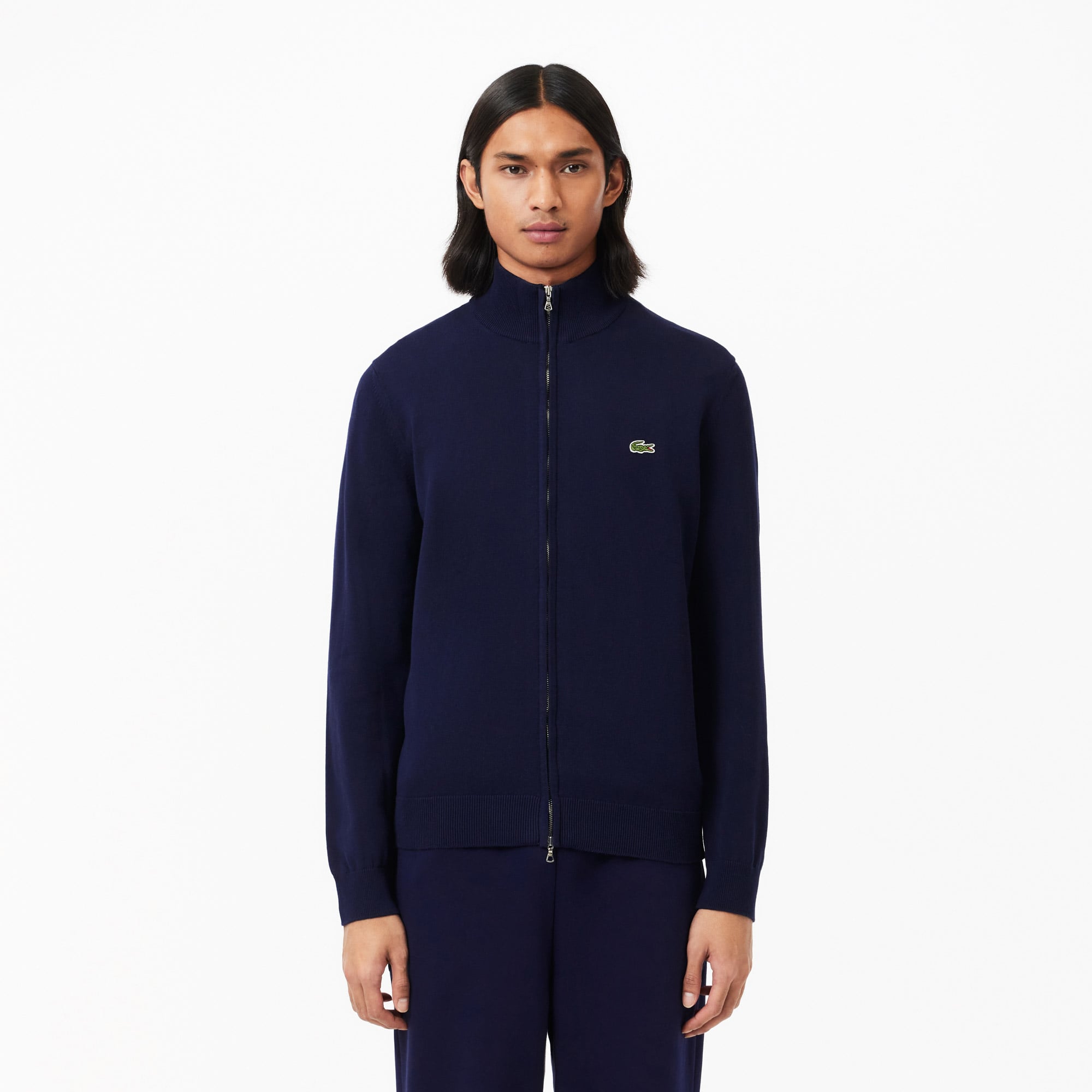  Lacoste Erkek Regular Fit Fermuarlı Lacivert Hırka