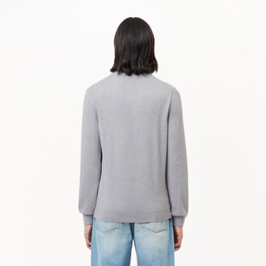  Lacoste Erkek Regular Fit Bisiklet Yaka Gri Kazak