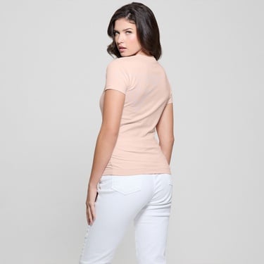  Guess Vn Python Triangl Mid Organicetch 180 Kadın Pembe T-Shirt