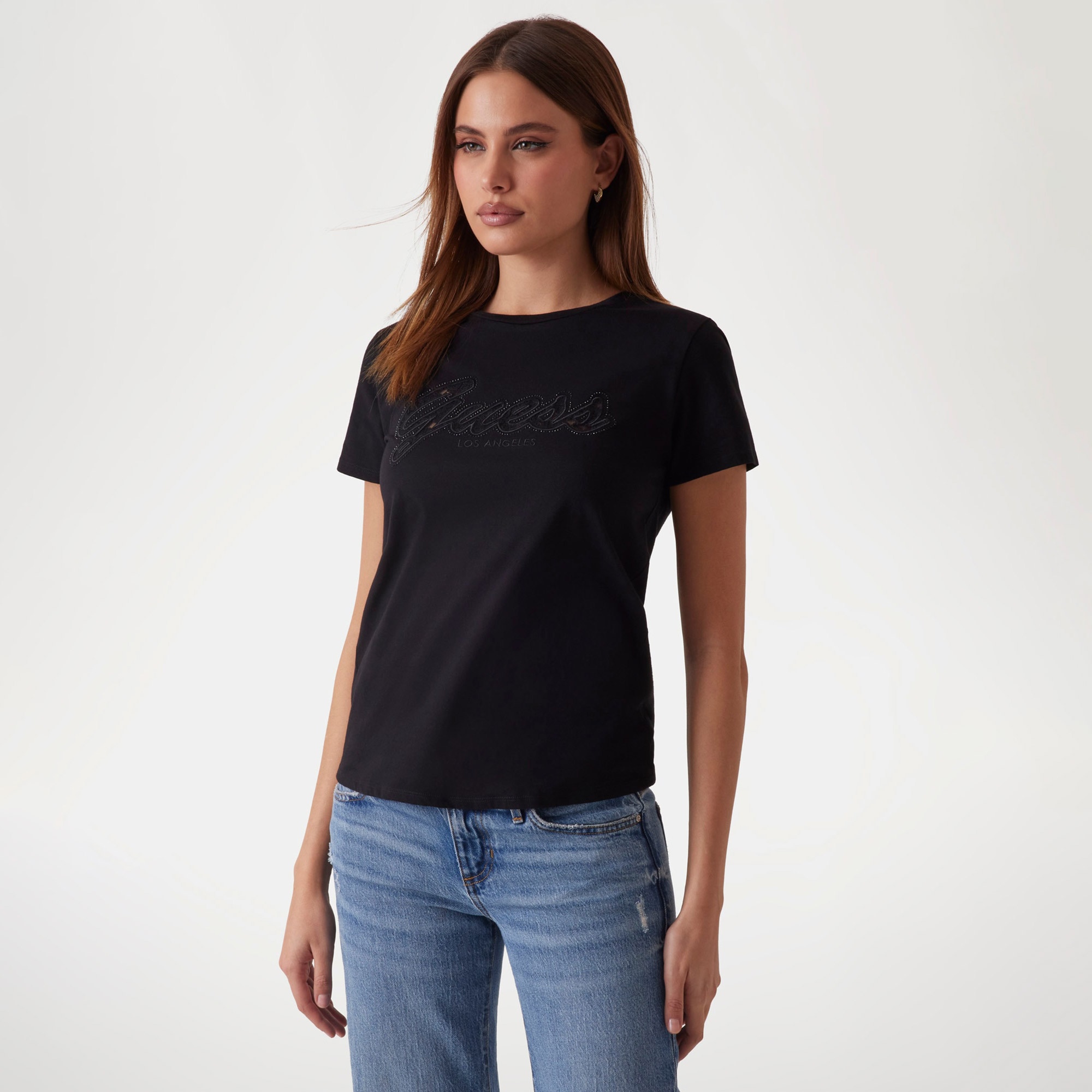 Guess Kadın Siyah T-Shirt
