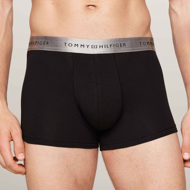  Tommy Hilfiger 3'lü Erkek Siyah Boxer