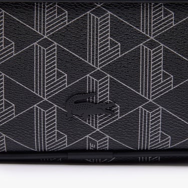  Lacoste The Blend Erkek Monogram Siyah Bel Çantası
