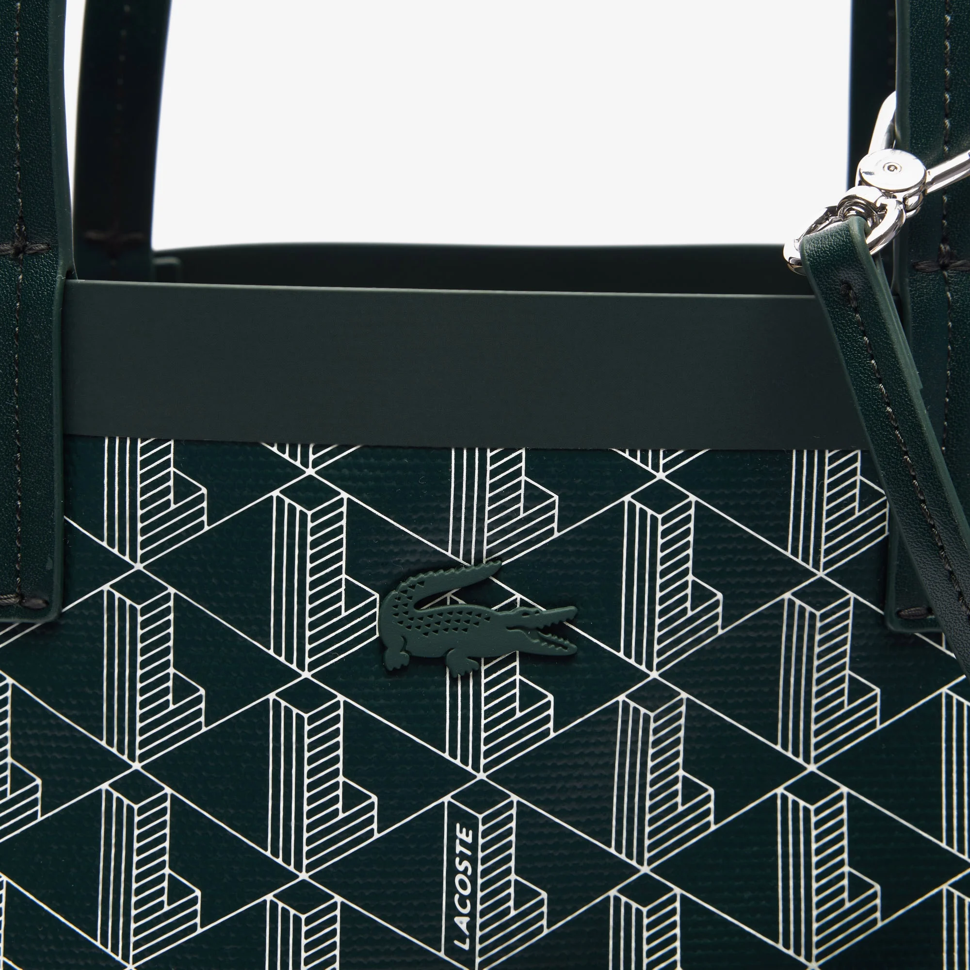 Lacoste Zely Canvas Kadın Monogram Koyu Yeşil Omuz Çantası