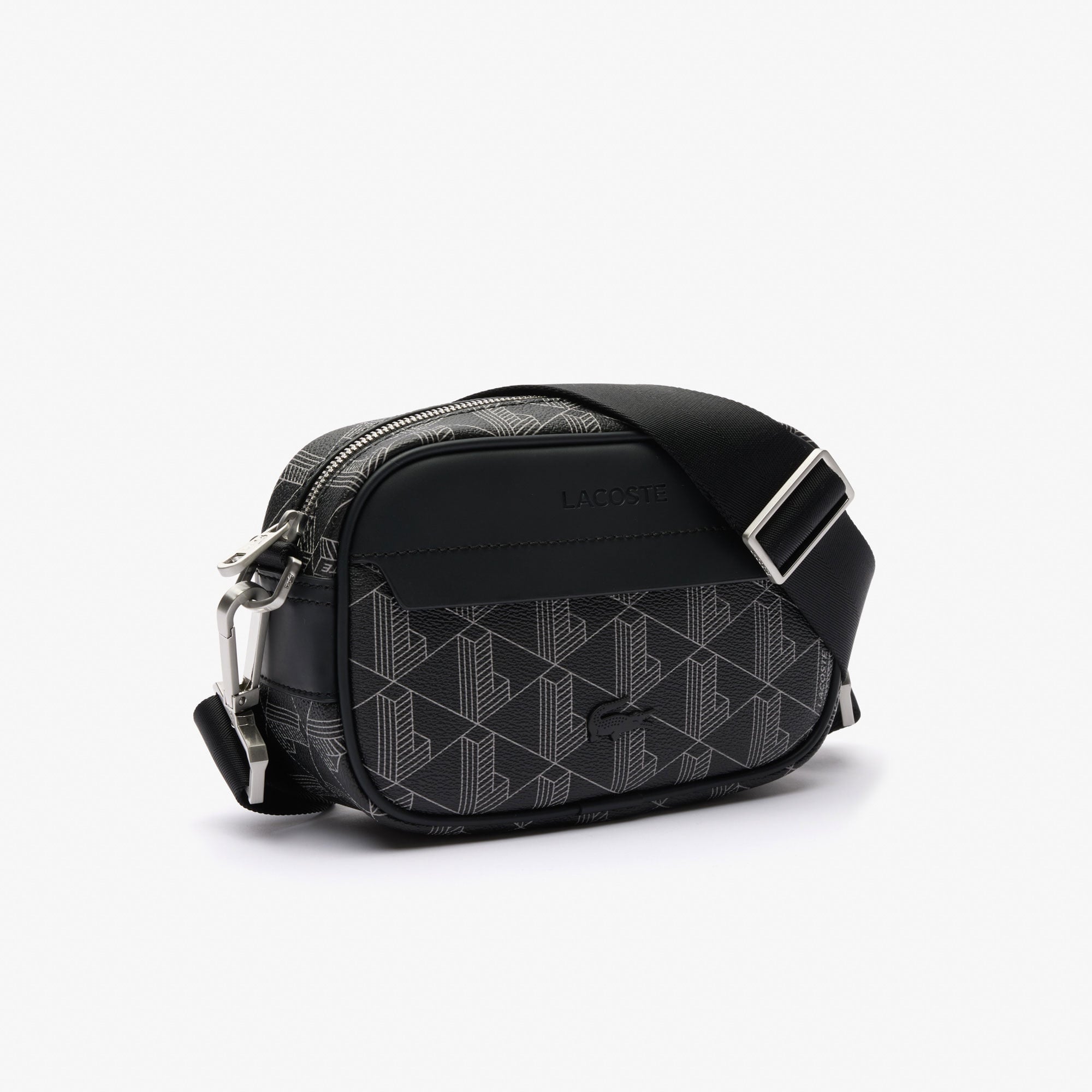 Lacoste The Blend Erkek Monogram Siyah Postacı Çantası