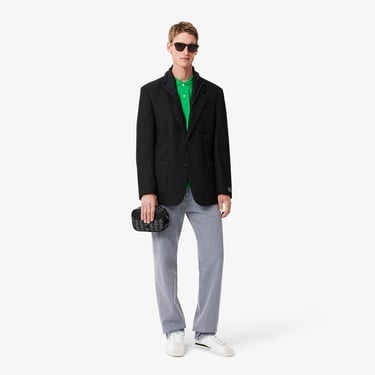  Lacoste The Blend Erkek Monogram Siyah Postacı Çantası