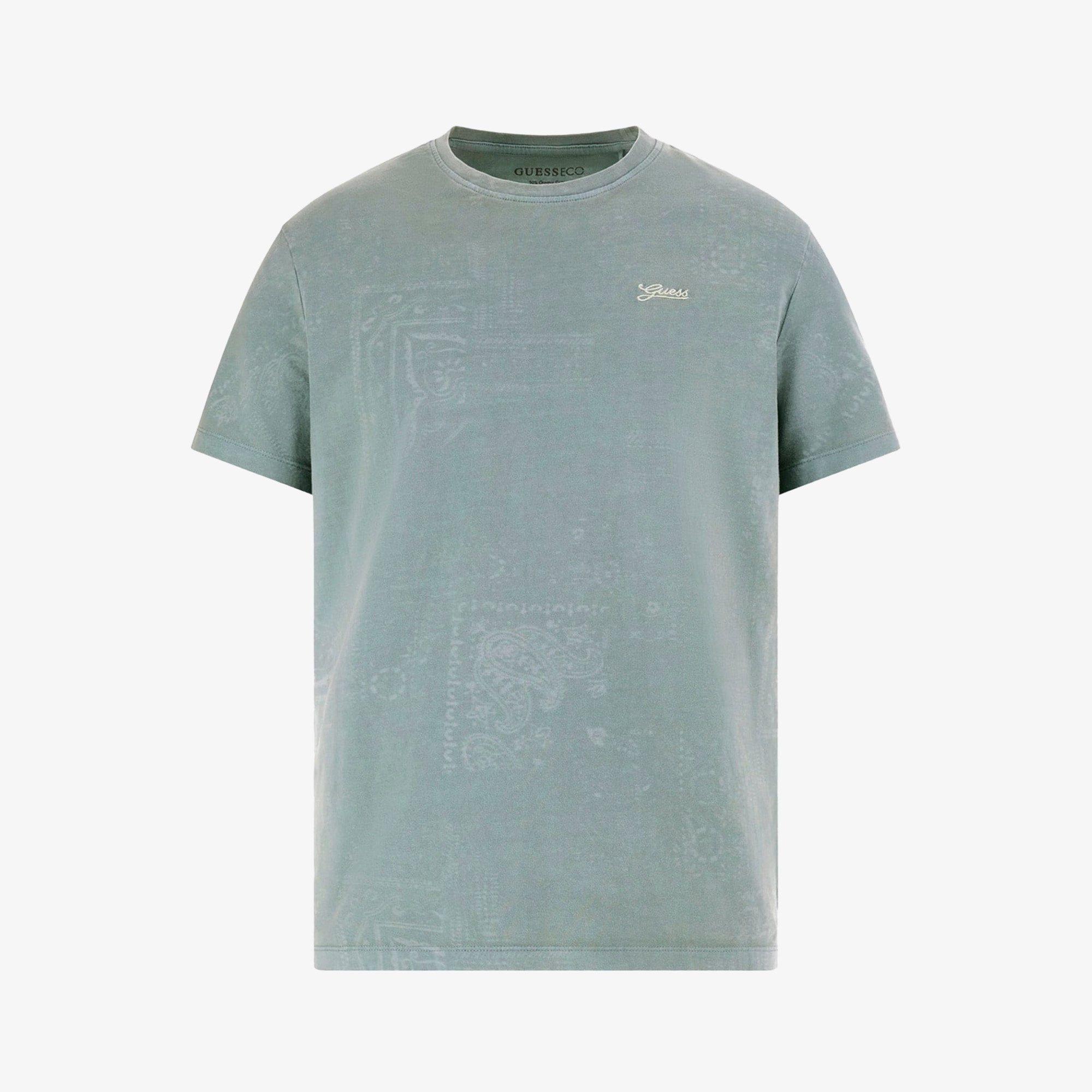 Guess Lasered Organic Stream Erkek Gri T-Shirt