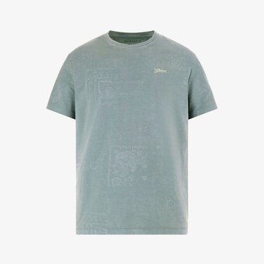  Guess Cn Lasered Aop Mid Organiceam 180 Erkek Gri T-Shirt