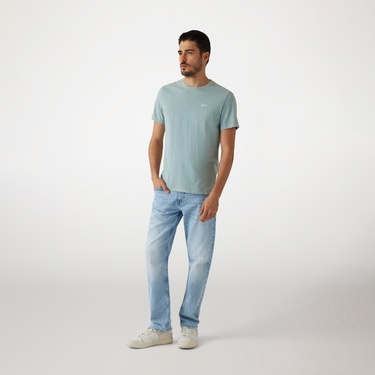  Guess Cn Lasered Aop Mid Organiceam 180 Erkek Gri T-Shirt