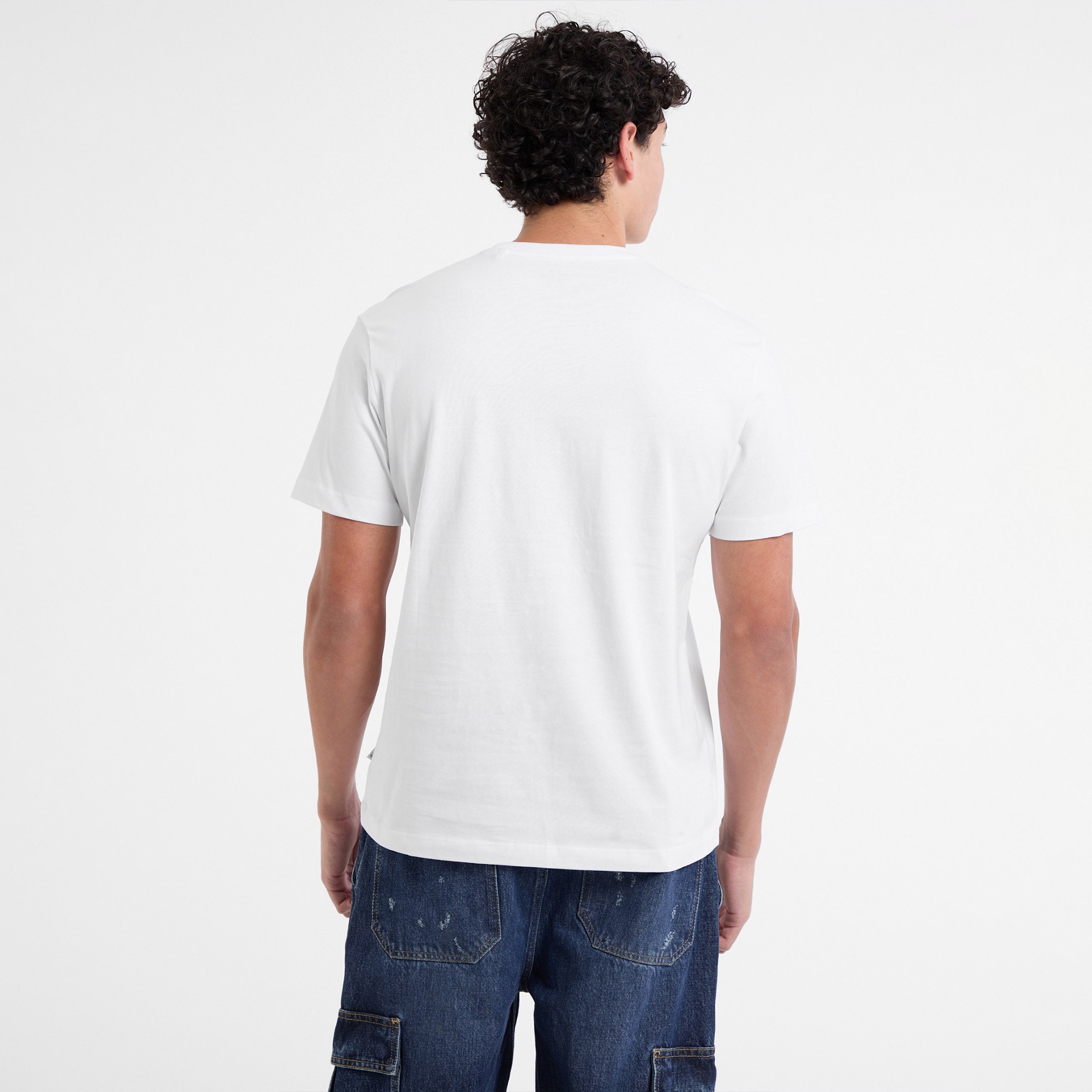 Guess Mid Organic Heavy Erkek Beyaz T-Shirt