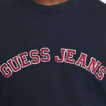  Guess Cnimllegiat Organic Iconic Terry 400 Erkek Lacivert Sweatshirt
