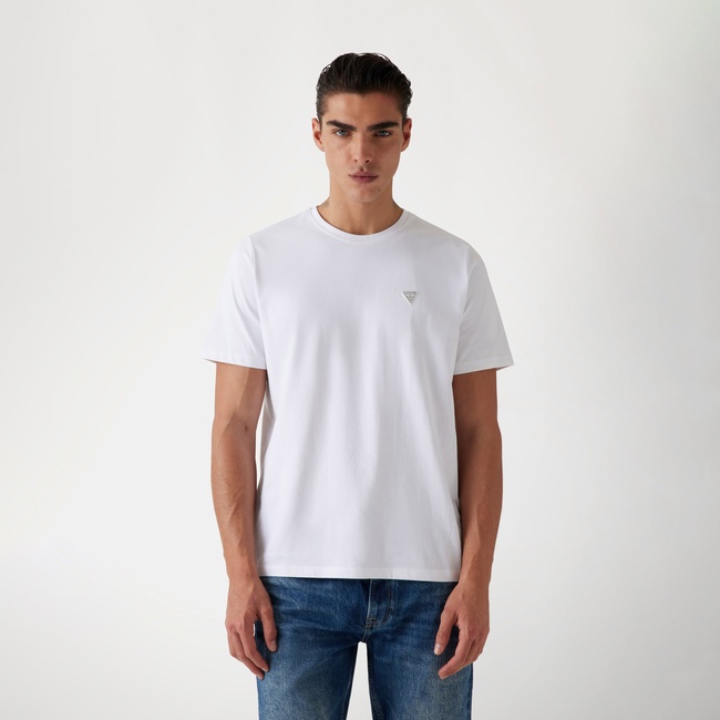  Guess Cn Patch Org Heavy 259 Erkek Beyaz T-Shirt