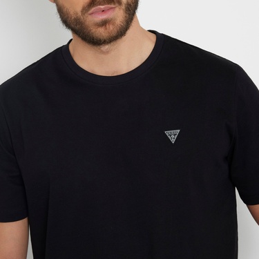  Guess Cn Patch Org Heavy 259 Erkek Siyah T-Shirt