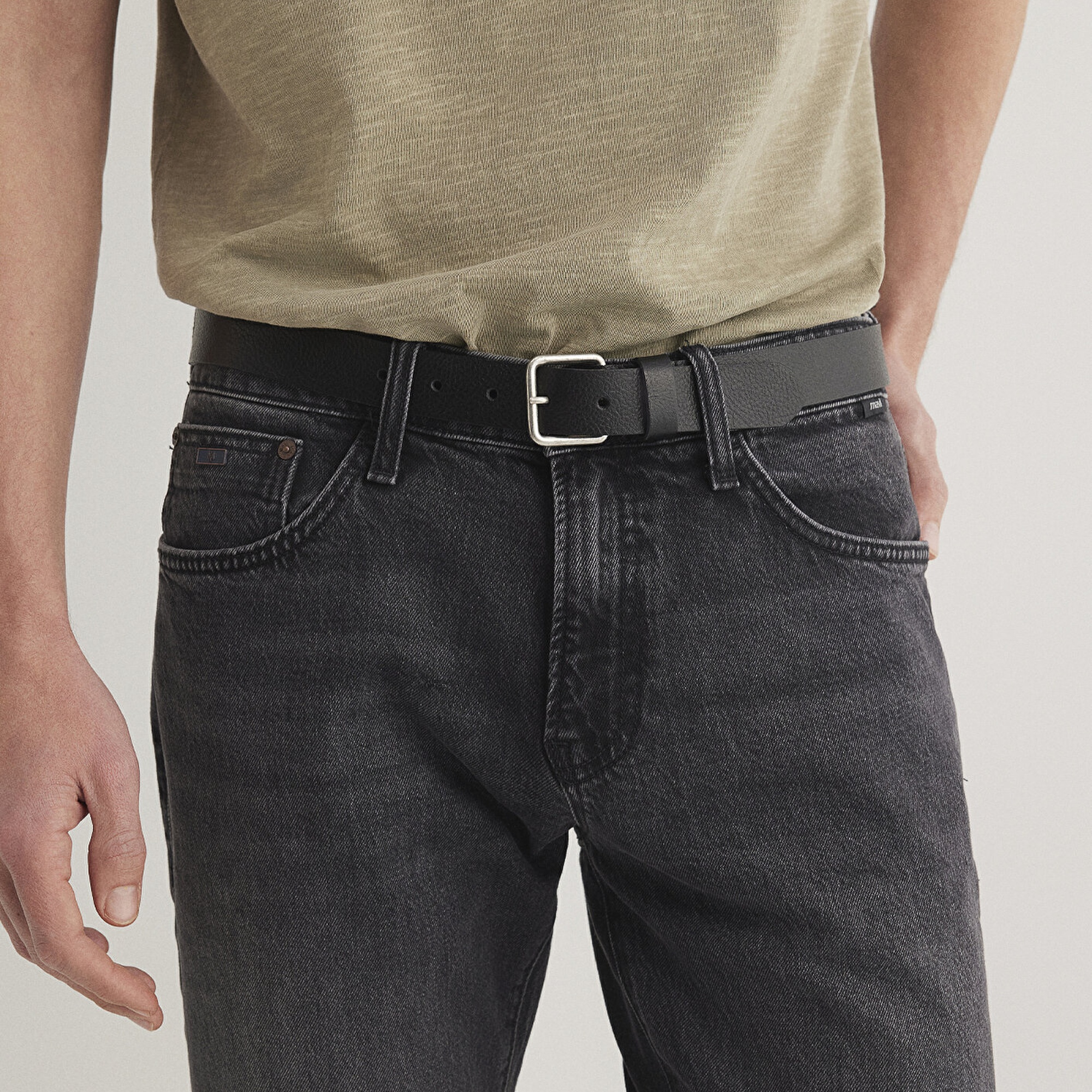 Mavi Siyah Deri Kemer 0911877-900