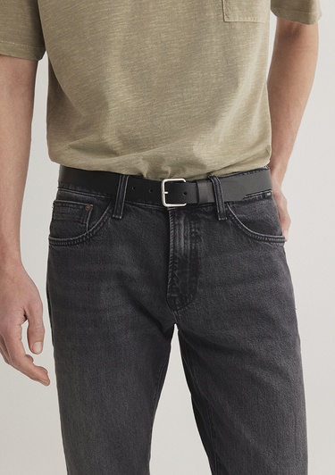  Mavi Siyah Deri Kemer 0911877-900