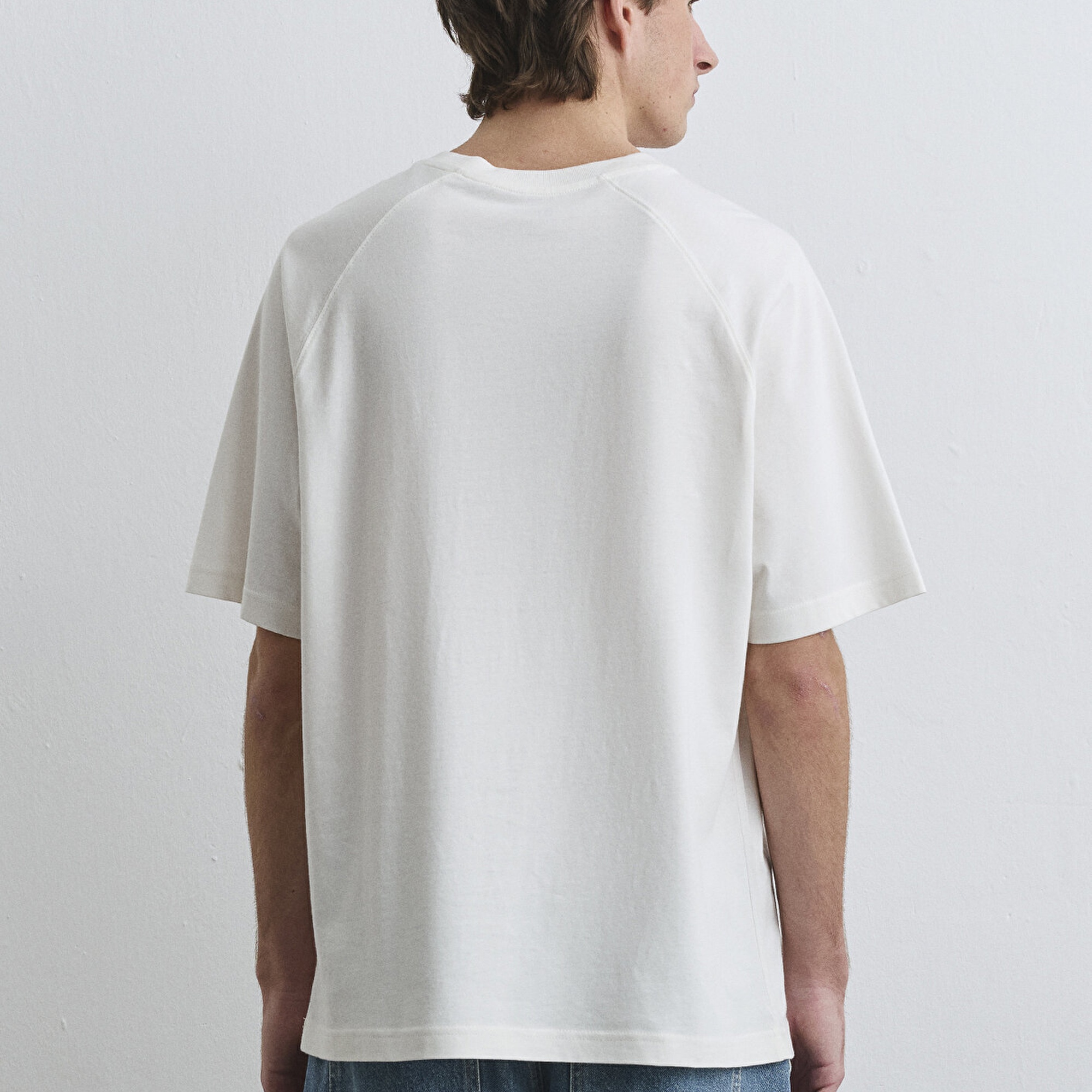 Mavi Mavi Logo Baskılı Ekru Tişört Loose Fit / Bol Rahat Kesim 0612550-70057