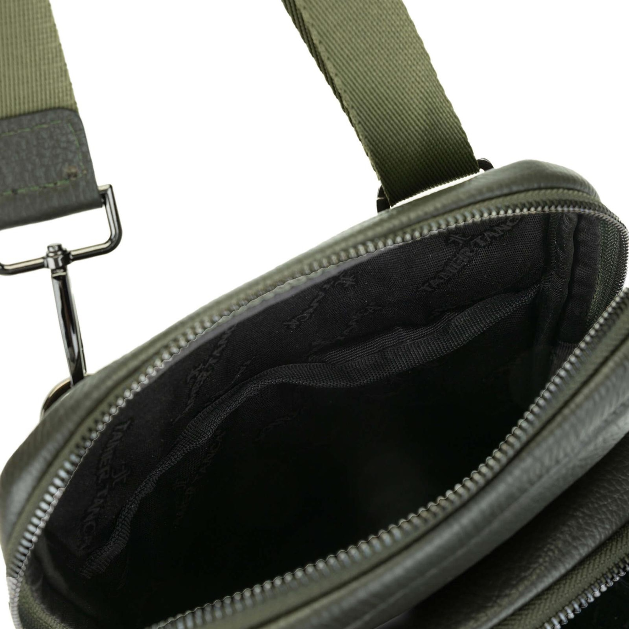 Tamer Tanca Erkek Hakiki Deri Yeşil Postacı Çanta