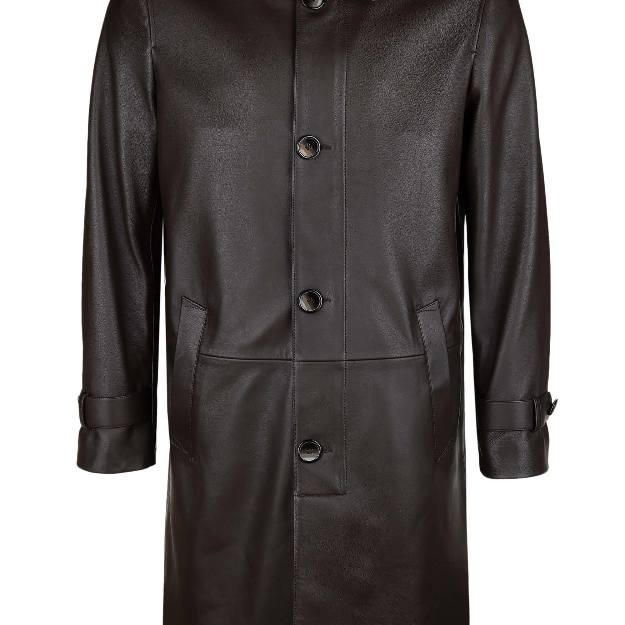 Tamer Tanca Erkek Hakiki Deri Kahverengi Deri Mont