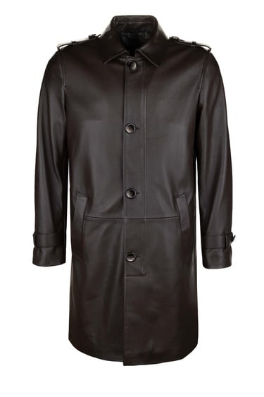  Tamer Tanca Erkek Hakiki Deri Kahverengi Deri Mont