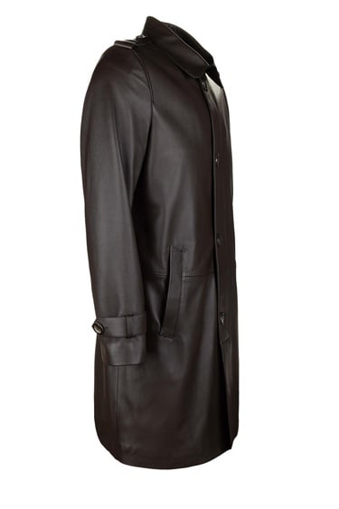  Tamer Tanca Erkek Hakiki Deri Kahverengi Deri Mont