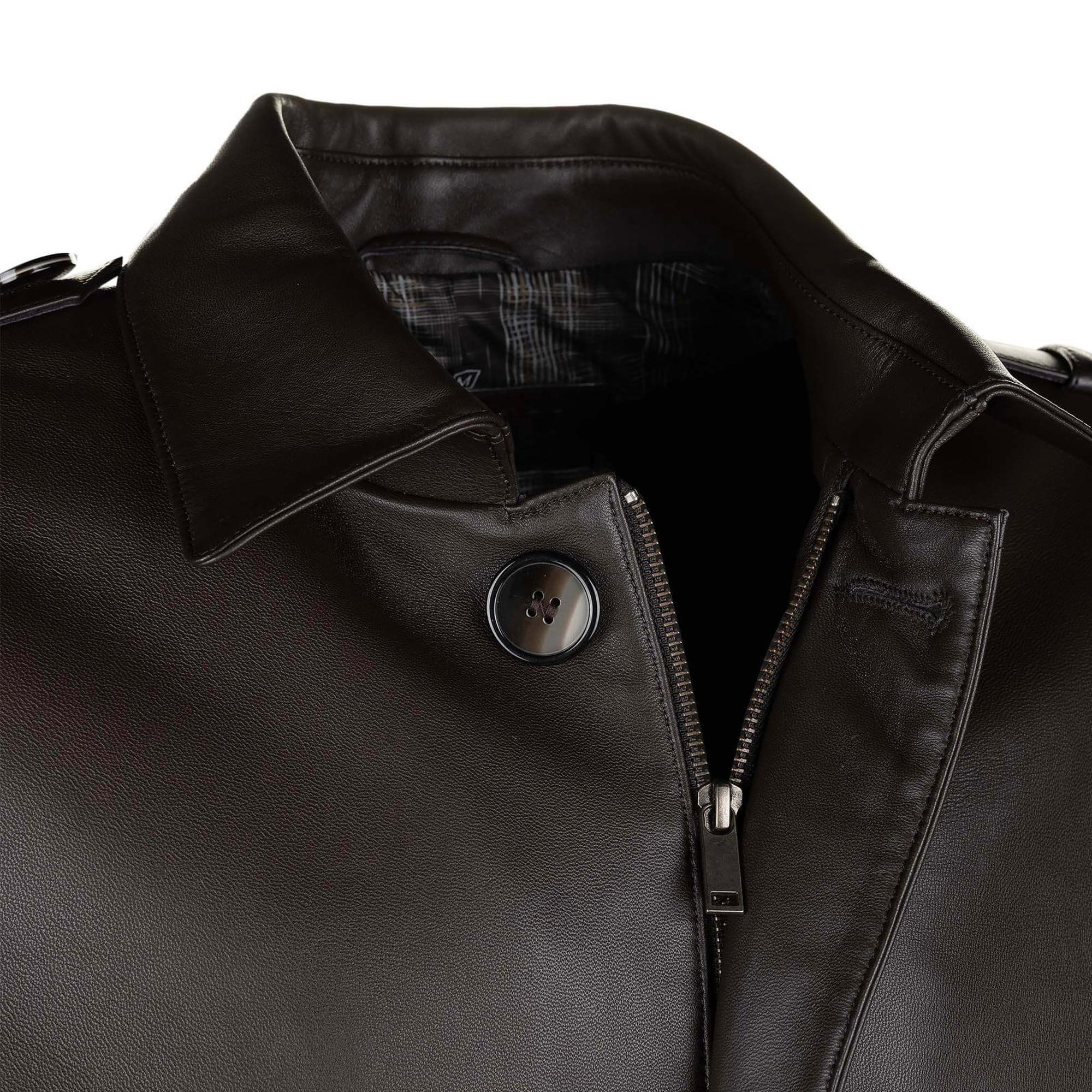 Tamer Tanca Erkek Hakiki Deri Kahverengi Deri Mont