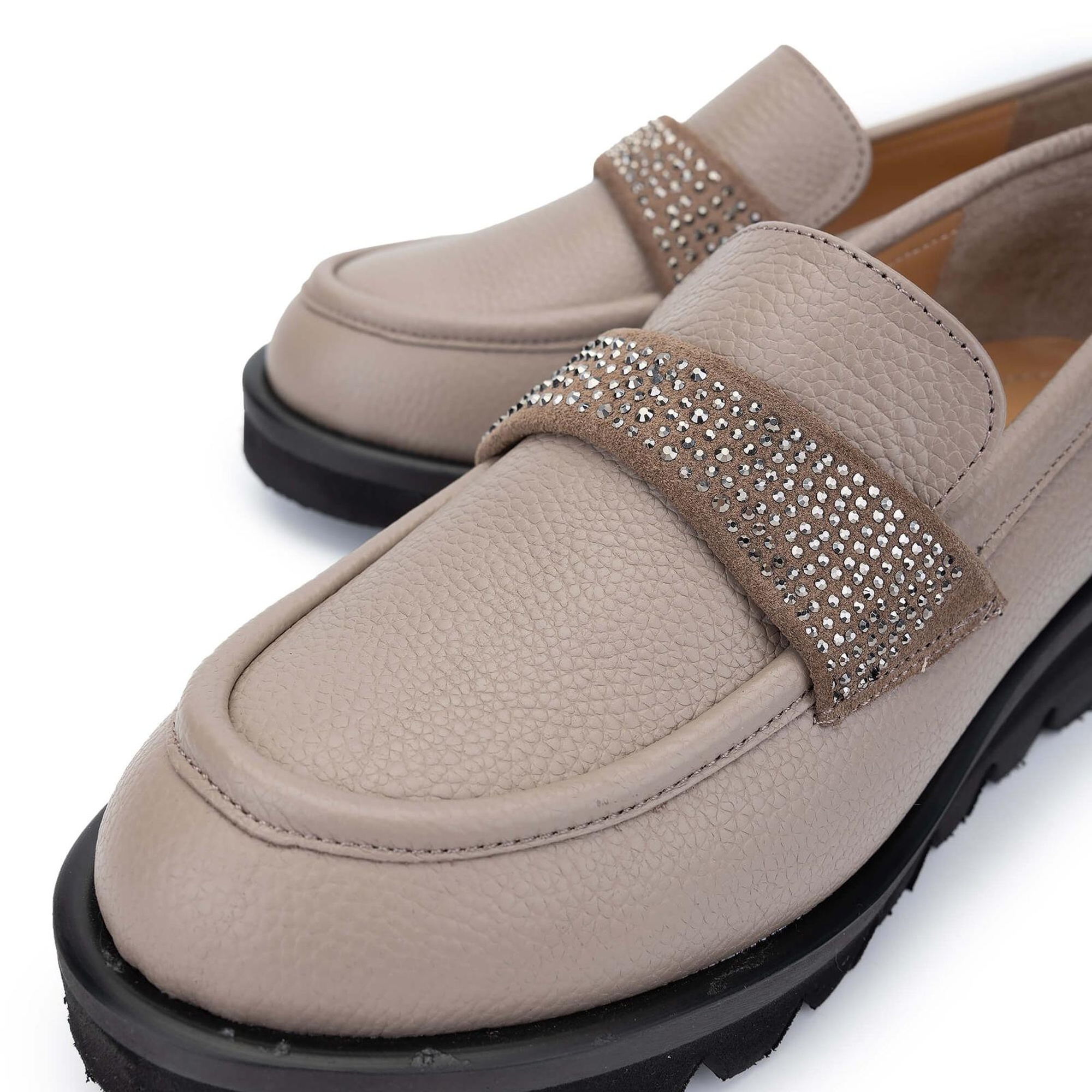 Tamer Tanca Kadın Hakiki Deri Vizon Floter Loafer Ayakkabı