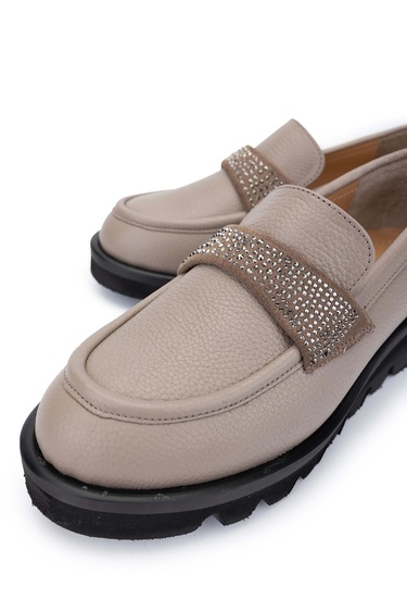  Tamer Tanca Kadın Hakiki Deri Vizon Floter Loafer Ayakkabı