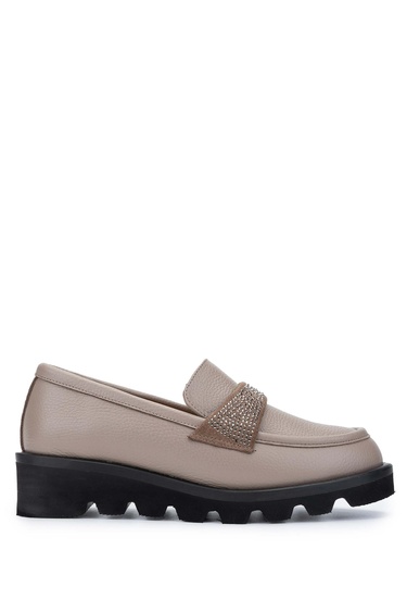  Tamer Tanca Kadın Hakiki Deri Vizon Floter Loafer Ayakkabı