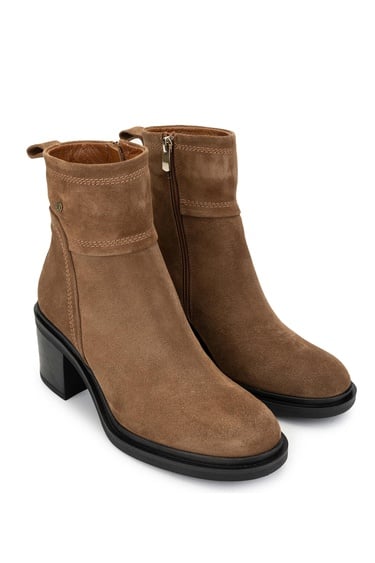  Tamer Tanca Kadın Hakiki Deri Vizon Topuklu Bot