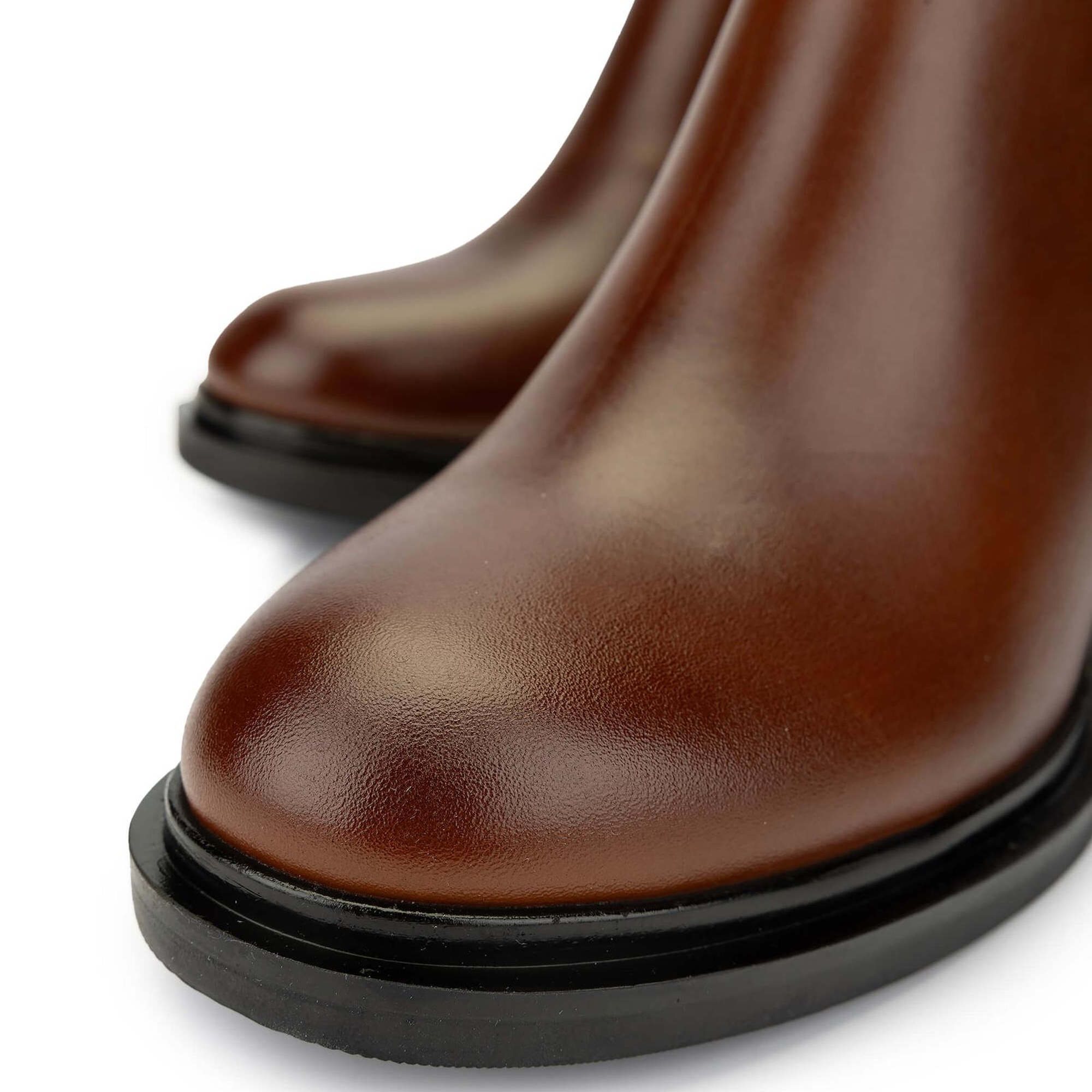 Tamer Tanca Kadın Hakiki Deri Taba Deri Topuklu Bot