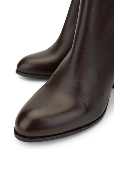  Tamer Tanca Kadın Vegan Kahverengi Topuklu Bot