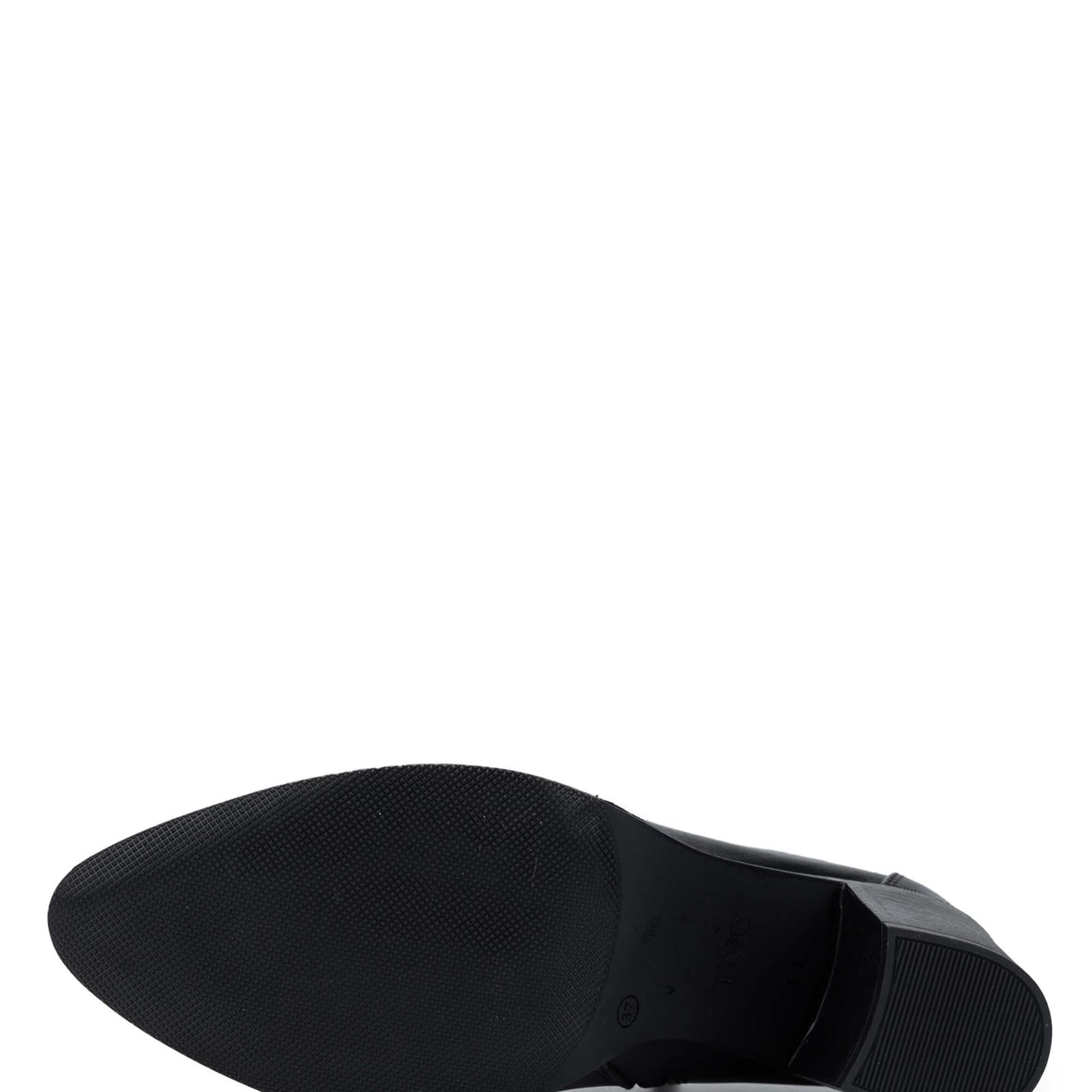 Tamer Tanca Kadın Vegan Siyah Deri Topuklu Bot