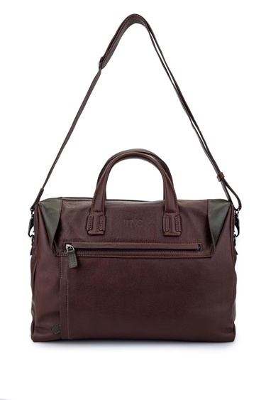  Tamer Tanca Erkek Hakiki Deri Kestane/Yeşil Evrak Çantası