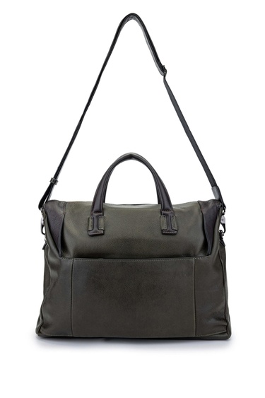  Tamer Tanca Erkek Hakiki Deri Yeşil Evrak Çantası