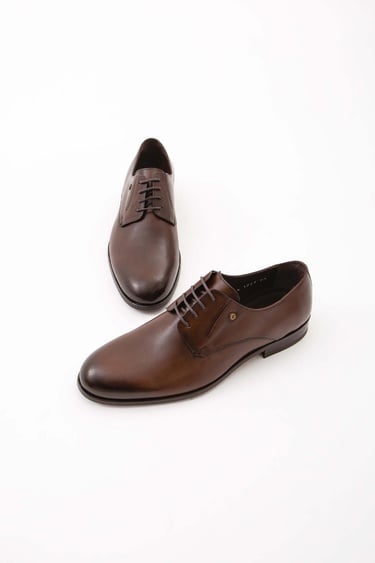  Tamer Tanca Erkek Hakiki Deri Kahverengi Klasik Ayakkabı