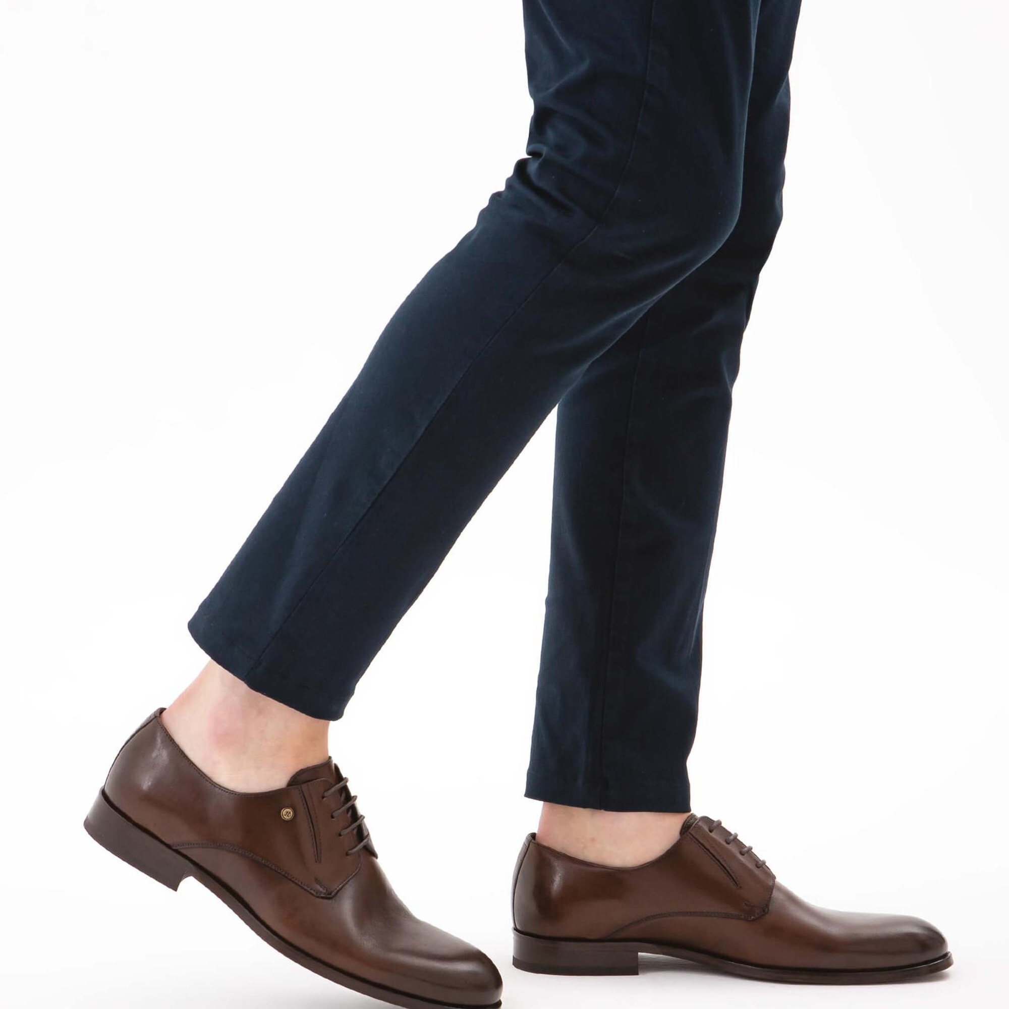 Tamer Tanca Erkek Hakiki Deri Kahverengi Klasik Ayakkabı