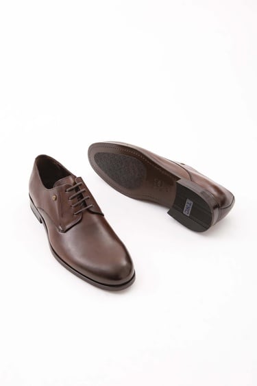  Tamer Tanca Erkek Hakiki Deri Kahverengi Klasik Ayakkabı