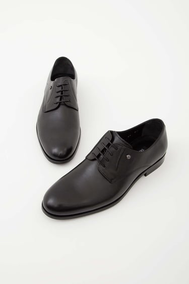  Tamer Tanca Erkek Hakiki Deri Siyah Klasik Ayakkabı