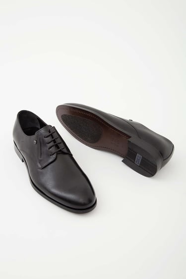  Tamer Tanca Erkek Hakiki Deri Siyah Klasik Ayakkabı