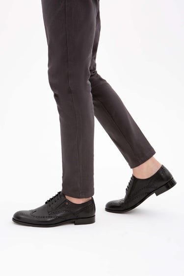  Tamer Tanca Erkek Hakiki Deri Siyah Klasik Ayakkabı