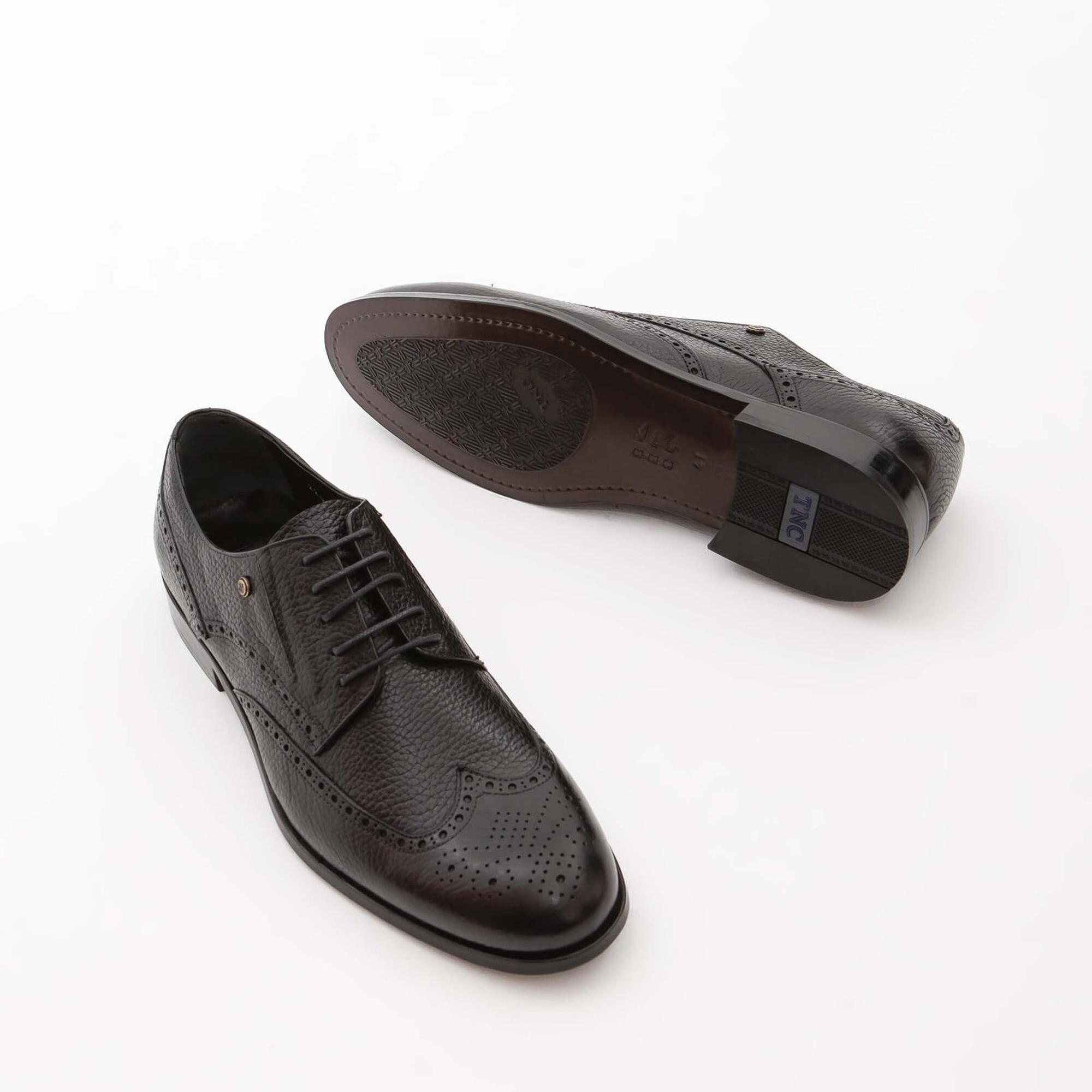 Tamer Tanca Erkek Hakiki Deri Siyah Klasik Ayakkabı